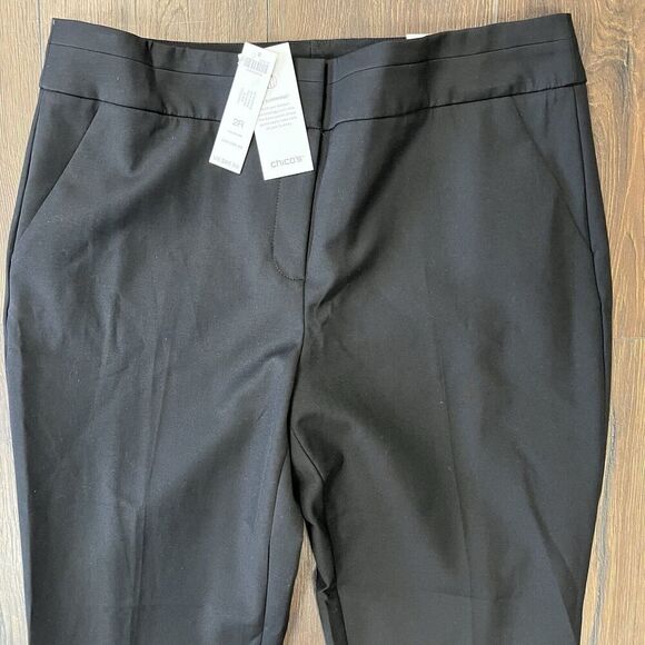 🆕 Chico’s So Slimming Sophia Slim Ankle Pants In Black SZ 2/12 - Picture 4 of 6